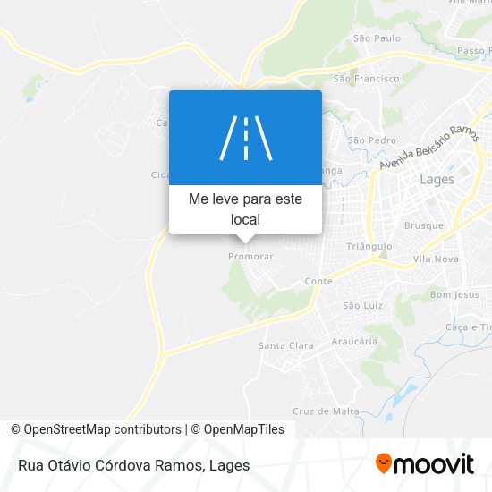 Rua Otávio Córdova Ramos mapa