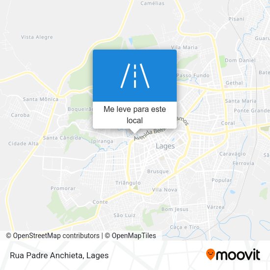 Rua Padre Anchieta mapa