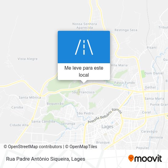Rua Padre Antônio Siqueira mapa