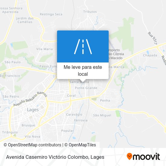 Avenida Casemiro Victório Colombo mapa
