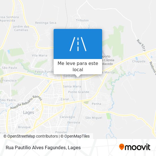 Rua Pautílio Alves Fagundes mapa