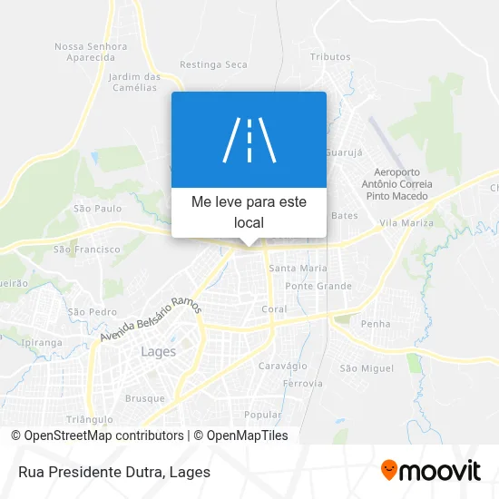 Rua Presidente Dutra mapa