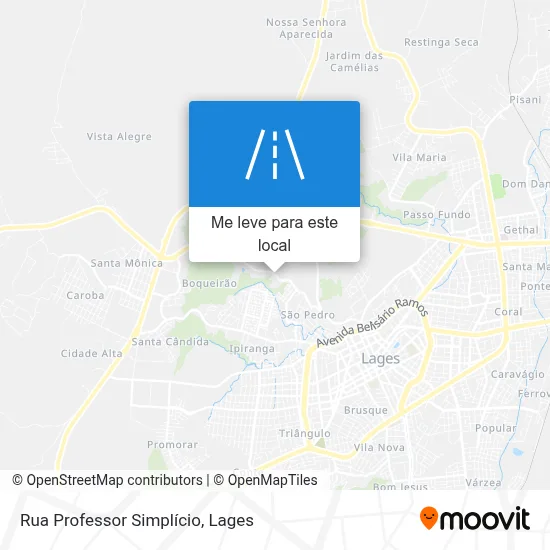 Rua Professor Simplício mapa