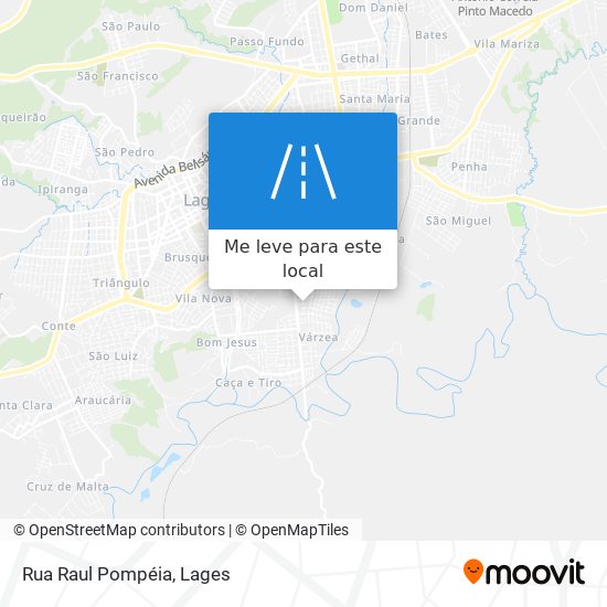 Rua Raul Pompéia mapa