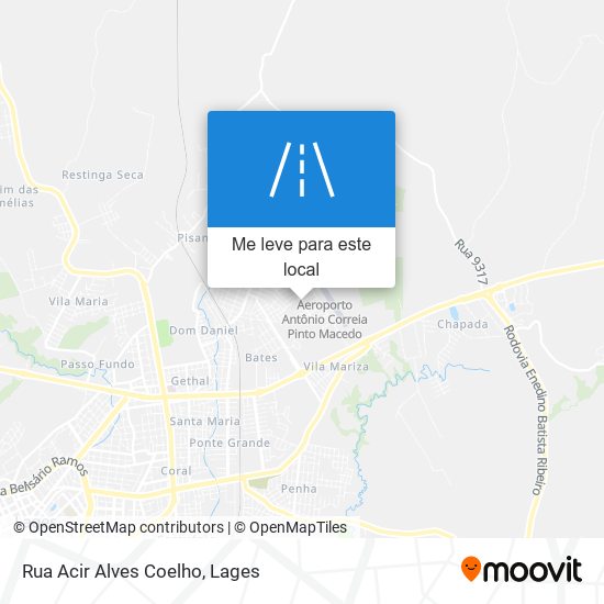 Rua Acir Alves Coelho mapa