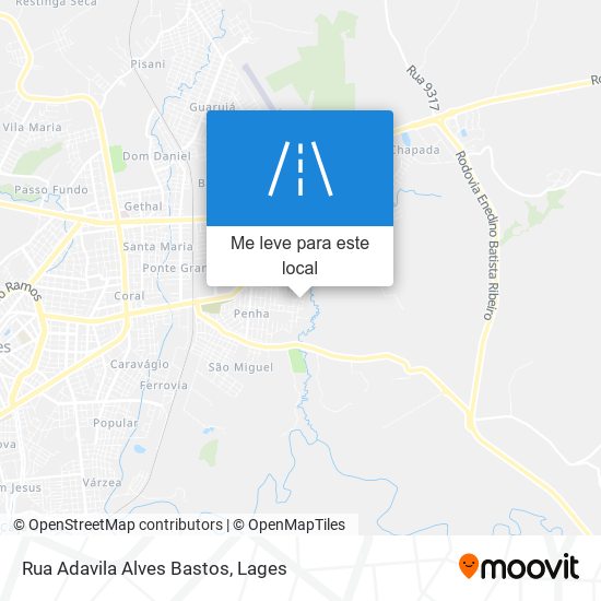 Rua Adavila Alves Bastos mapa