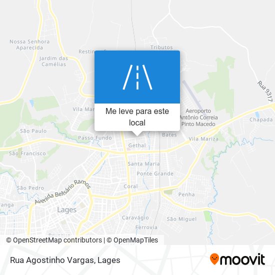 Rua Agostinho Vargas mapa
