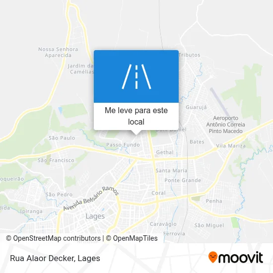 Rua Alaor Decker mapa