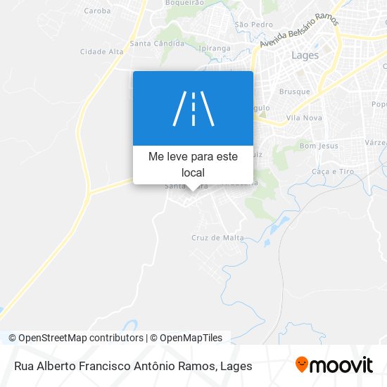 Rua Alberto Francisco Antônio Ramos mapa