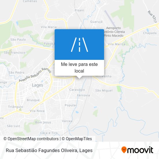 Rua Sebastião Fagundes Oliveira mapa