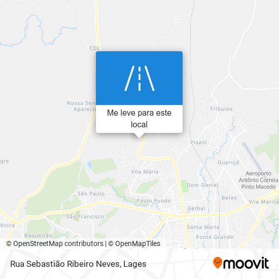 Rua Sebastião Ribeiro Neves mapa