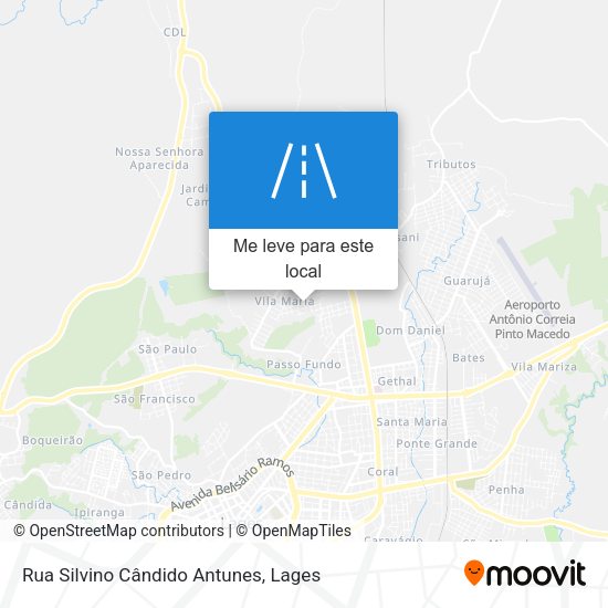 Rua Silvino Cândido Antunes mapa
