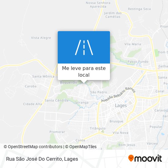 Rua São José Do Cerrito mapa