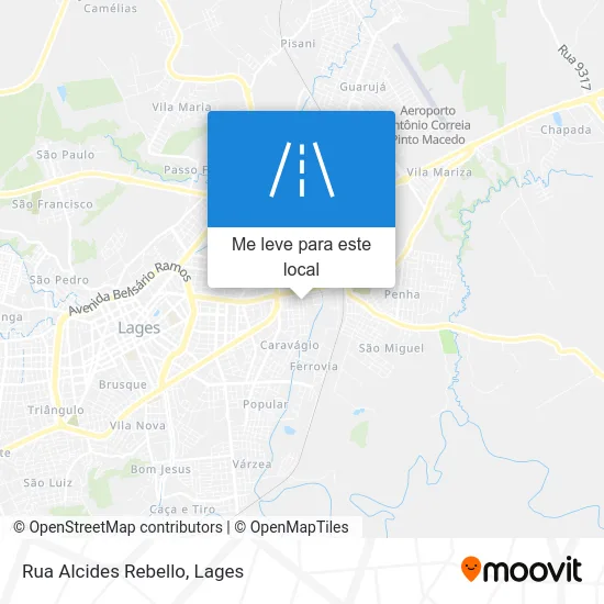 Rua Alcides Rebello mapa