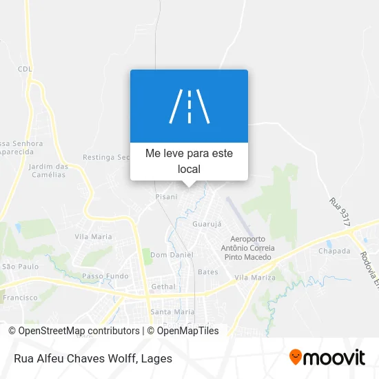 Rua Alfeu Chaves Wolff mapa