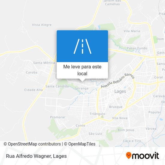 Rua Alfredo Wagner mapa