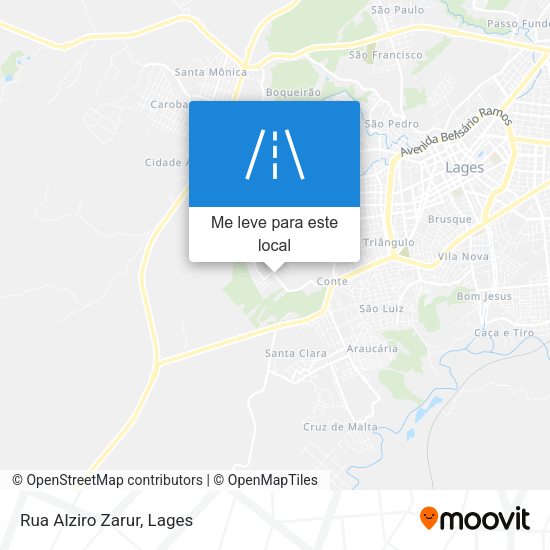 Rua Alziro Zarur mapa