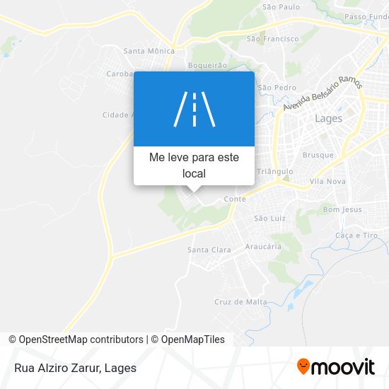 Rua Alziro Zarur mapa