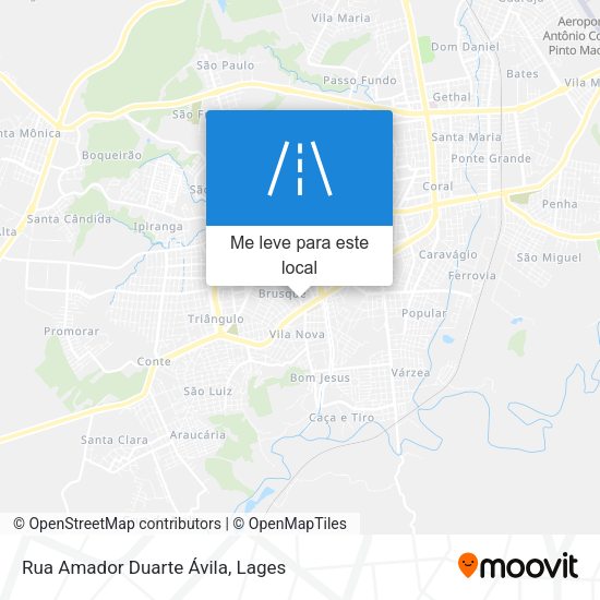Rua Amador Duarte Ávila mapa