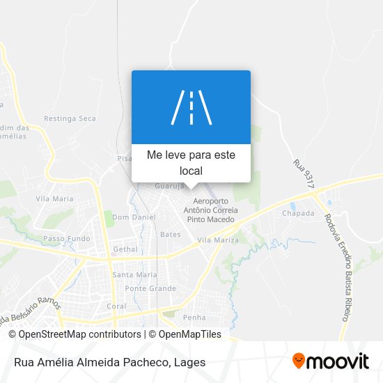 Rua Amélia Almeida Pacheco mapa