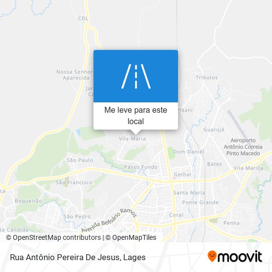 Rua Antônio Pereira De Jesus mapa