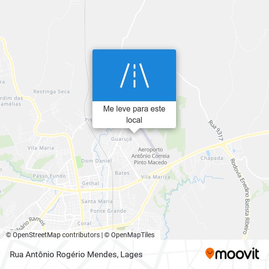 Rua Antônio Rogério Mendes mapa