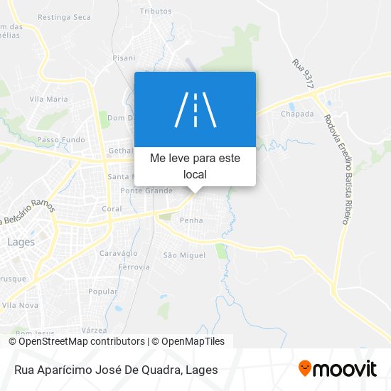 Rua Aparícimo José De Quadra mapa