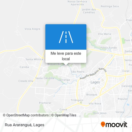 Rua Araranguá mapa