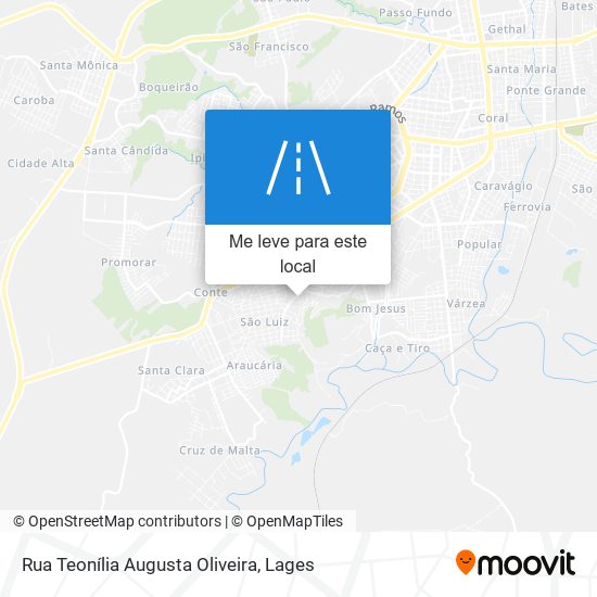 Rua Teonília Augusta Oliveira mapa