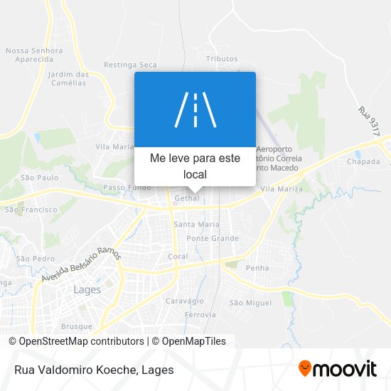 Rua Valdomiro Koeche mapa