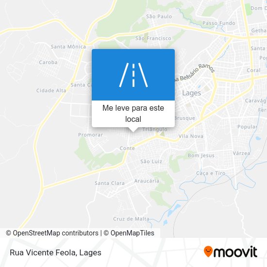 Rua Vicente Feola mapa