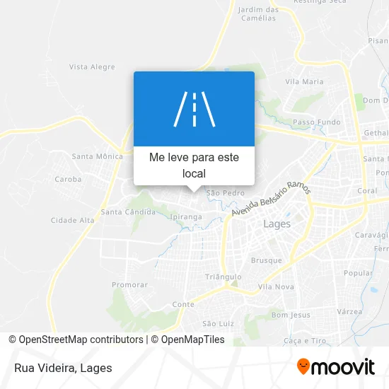 Rua Videira mapa