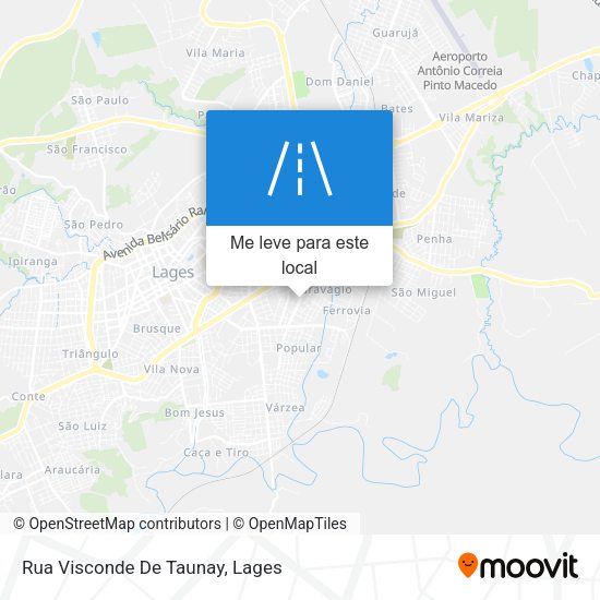 Rua Visconde De Taunay mapa