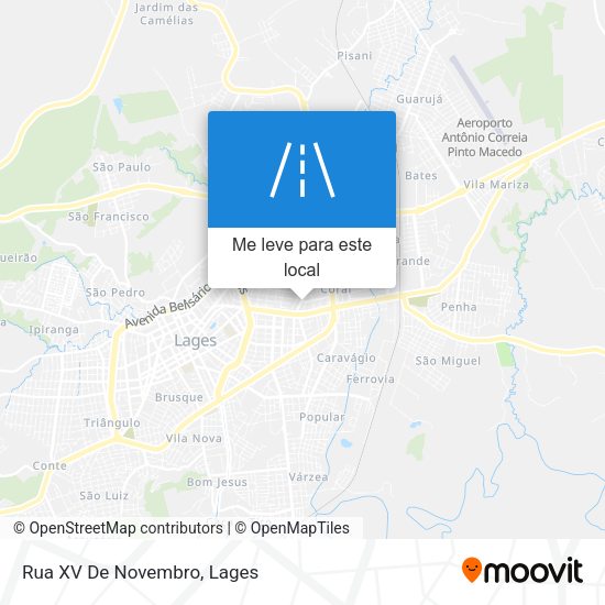 Rua XV De Novembro mapa