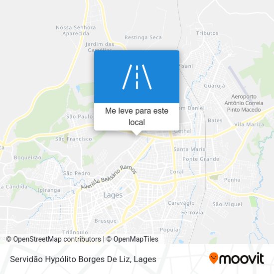 Servidão Hypólito Borges De Liz mapa