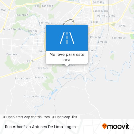 Rua Athanázio Antunes De Lima mapa