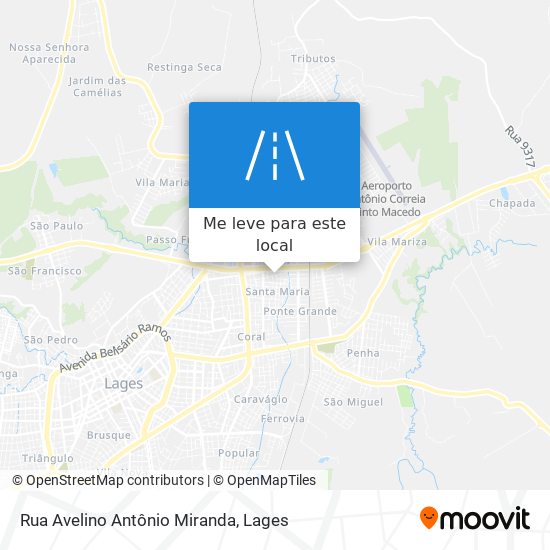 Rua Avelino Antônio Miranda mapa
