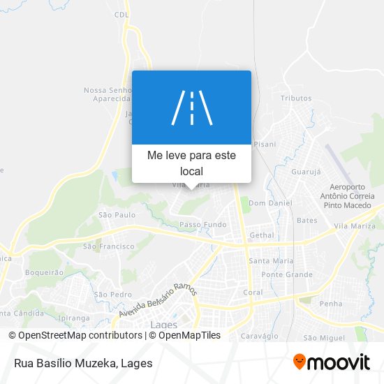 Rua Basílio Muzeka mapa
