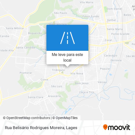 Rua Belisário Rodrigues Moreira mapa