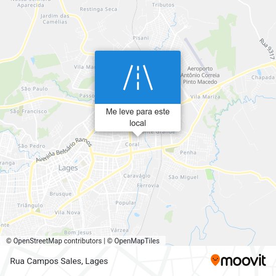 Rua Campos Sales mapa