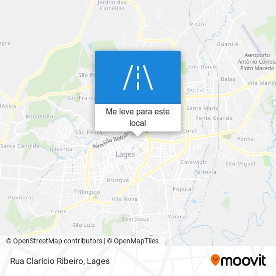 Rua Clarício Ribeiro mapa