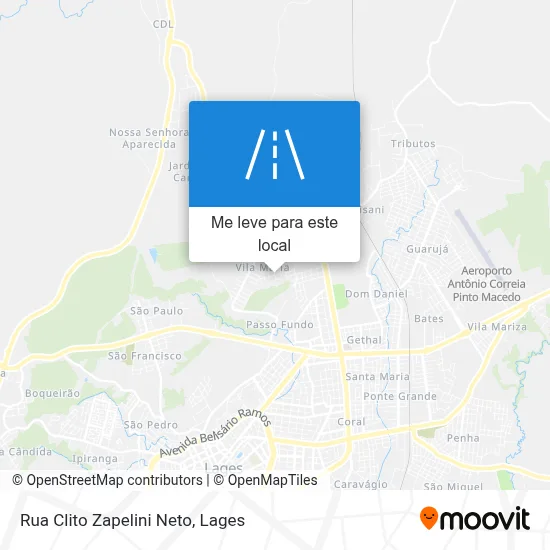 Rua Clito Zapelini Neto mapa