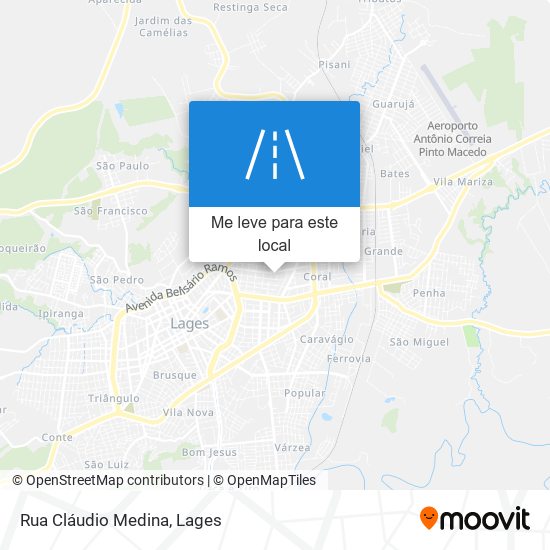 Rua Cláudio Medina mapa