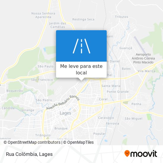 Rua Colômbia mapa