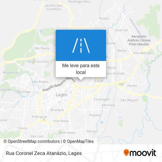 Rua Coronel Zeca Atanázio mapa