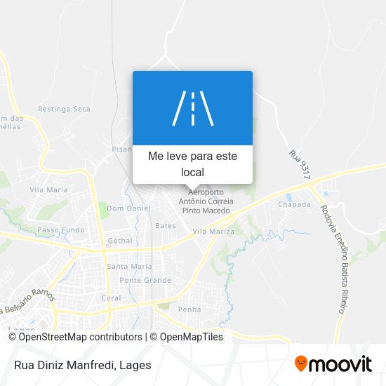 Rua Diniz Manfredi mapa