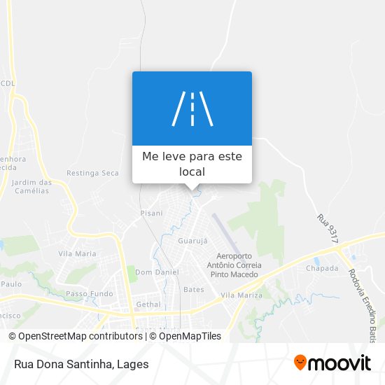 Rua Dona Santinha mapa