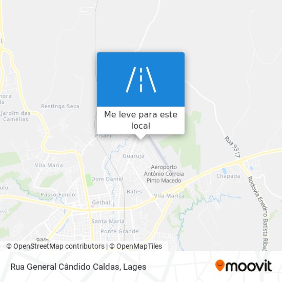Rua General Cândido Caldas mapa