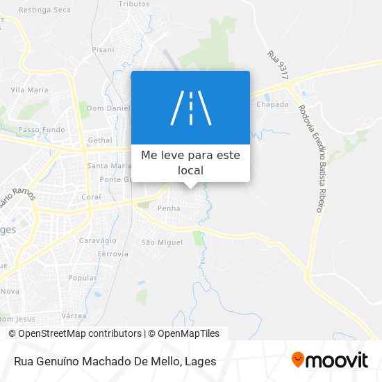 Rua Genuíno Machado De Mello mapa