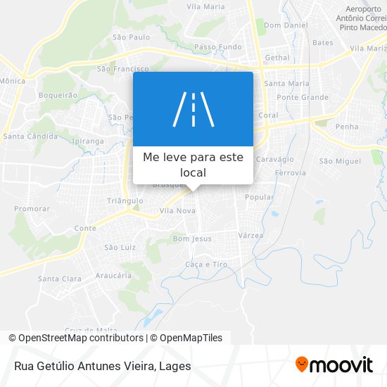 Rua Getúlio Antunes Vieira mapa
